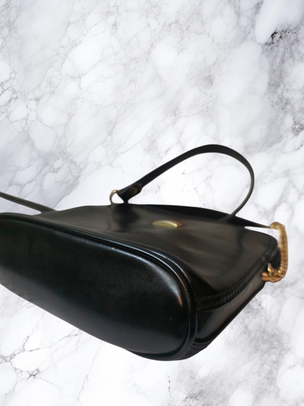 Liz Claiborne Black Classic Crossbody Bag Gold Chain Strap Small Classic Purse - Picture 7 of 10